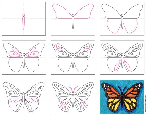 Butterfly Drawing Easy Step By Step Williams Mannion