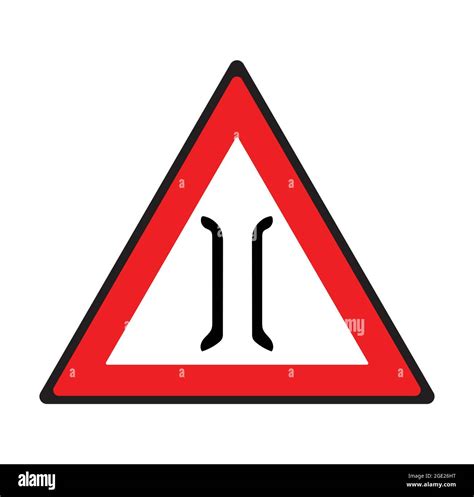 Narrow bridge road sign. Safety symbol Stock Vector Image & Art - Alamy