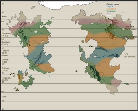 World Map With Climate Zones - Map