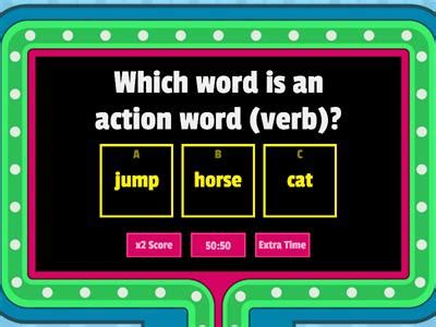 Nouns and verbs game - Teaching resources