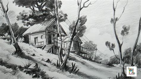 Simple Pencil Shading Landscape - A collection of the top 24 pencil art ...