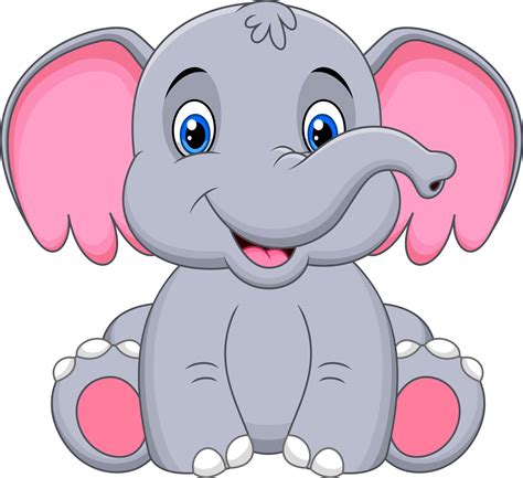 Cute baby elephant cartoon 10756911 Vector Art at Vecteezy