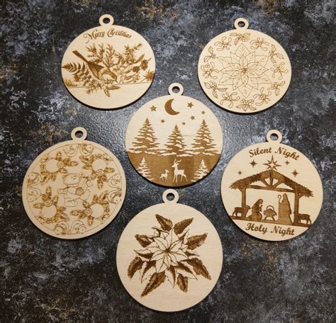 Engraved Christmas Ornaments - Etsy