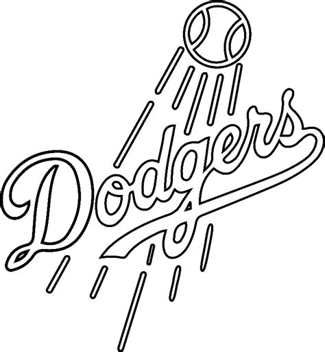 Los Angeles Dodgers Logo Coloring Page - Free Printable Coloring Pages