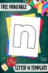 Free Printable Lowercase Letter n Template – Simple Mom Project