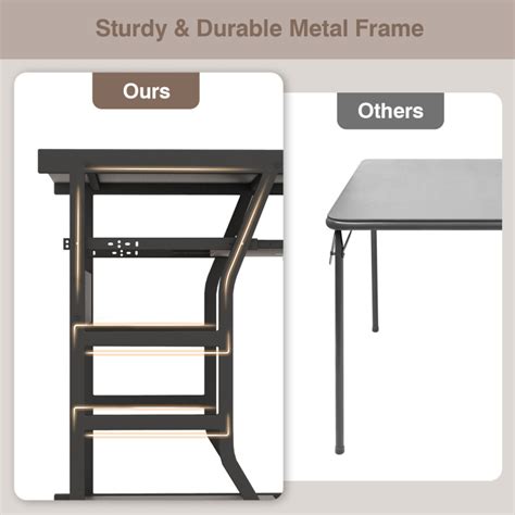 Mobile Computer Desk with Keyboard Tray Mouse Tray and Shelf - Costway