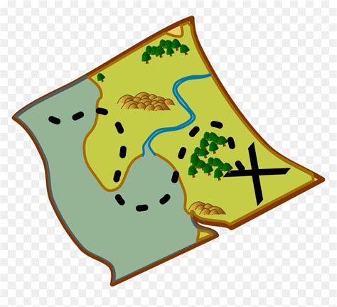 Treasure Map Road Map Clip Art - Adventure Clipart, HD Png Download - vhv