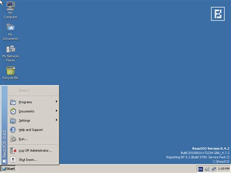 ReactOS 0.4.2, An Open-source Windows Clone With Unix Filesystem Support