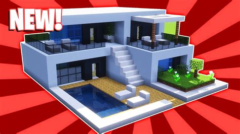 Modern House Minecraft Tutorial - Minecraft Small Easy Modern House How ...