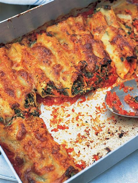 Spinach & ricotta cannelloni recipe