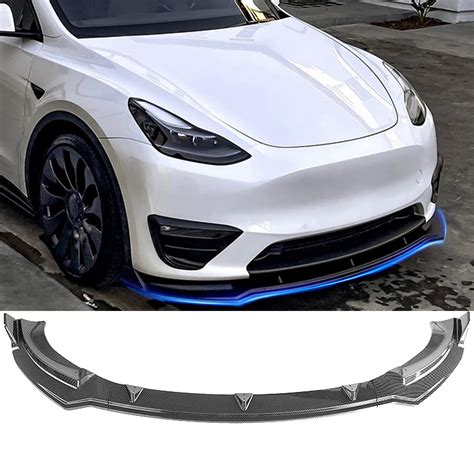 SPEEDPARK for Tesla Model Y Front Bumper Lip Kit Car Glossy Mods ...