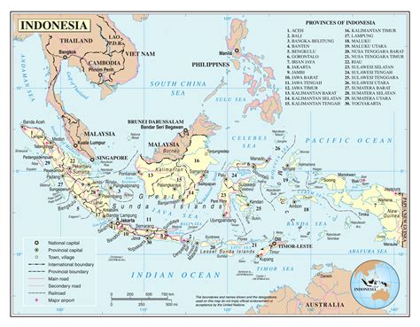 Large detailed political and administrative map of Indonesia with roads ...