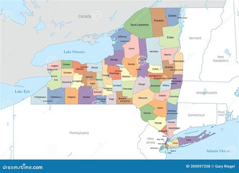 Counties of New York State stock illustration. Illustration of maps ...