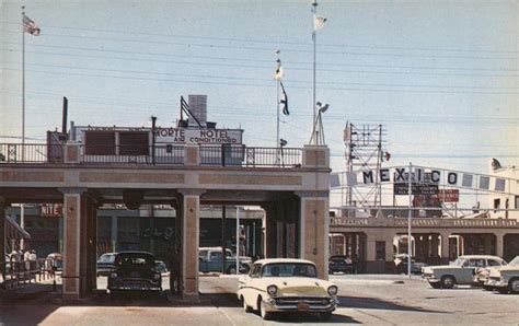 Border Crossing into Mexicali Calexico, CA Max Mahan Postcard