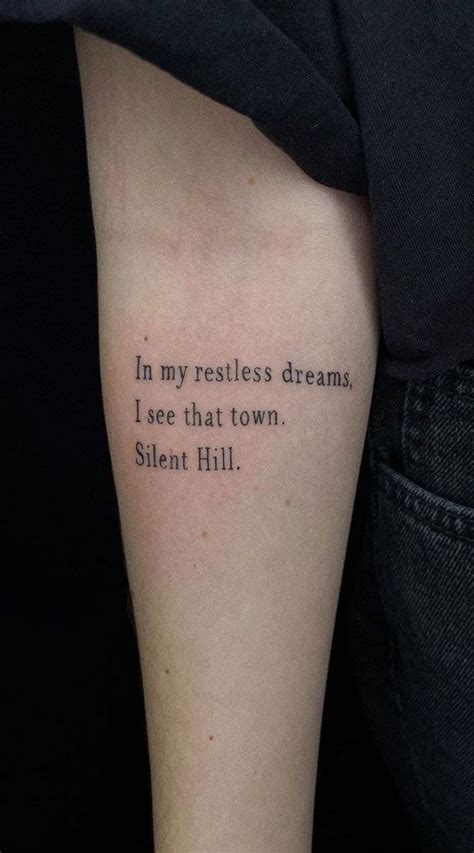 silent hill 2 tattoo letter | Word tattoos, Silent hill, Simple word ...