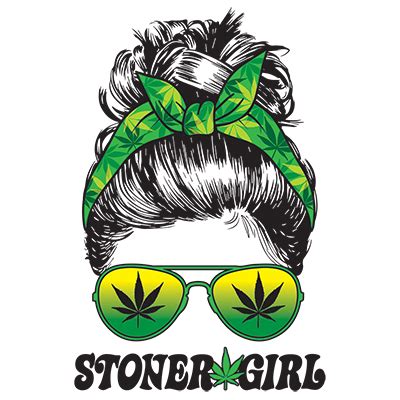 Stoner Girl T-shirt Heat Transfers | T-shirt Transfers | Iron-on Transfers