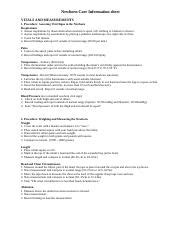 Newborn Vital Signs and Measurements: Comprehensive Guide | Course Hero