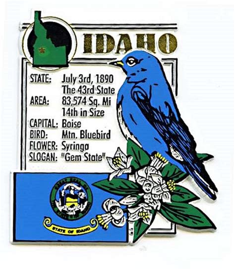 Idaho The Gem State Montage Fridge Magnet