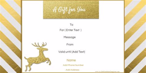 Free Editable Christmas Gift Certificate Template | 23 Designs