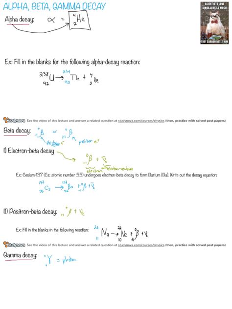 Alph, Beta and Gamma Decay | PDF