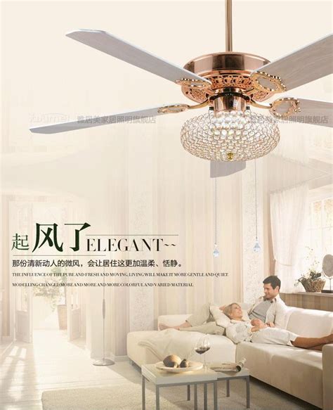 Elegant Crystal Chandelier Ceiling Fan