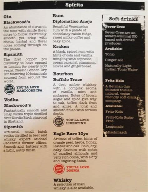 Menu at BrewDog pub & bar, Edinburgh, 143 Cowgate