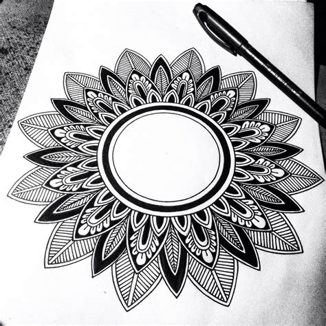 Easy Doodle Mandala Art Circle