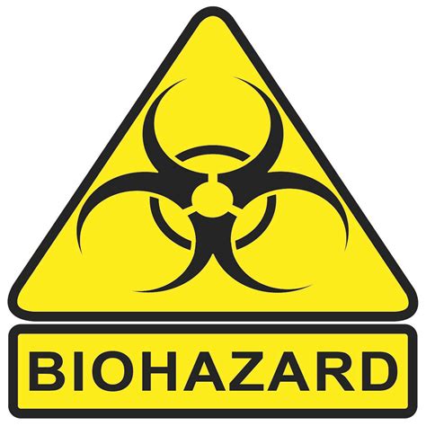 Bio Hazard Label, 100mm x 100mm - Walters Medical