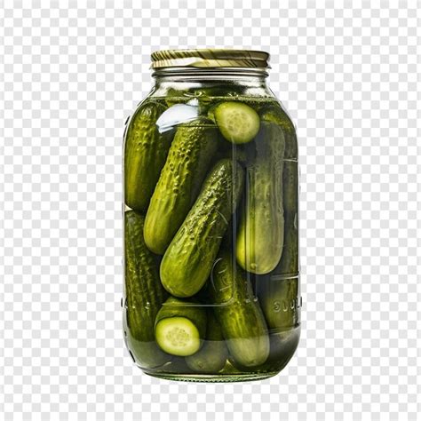 Premium PSD | Pickle jar bottle isolated on transparent background