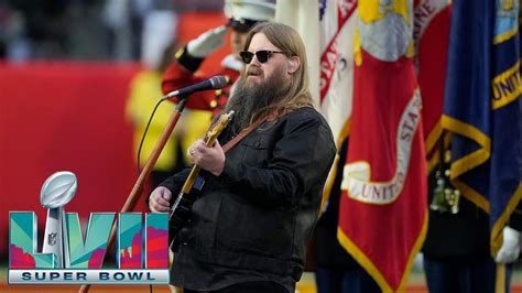 Chris Stapleton Sings the National Anthem at Super Bowl LVII