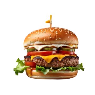 Transparent Background With Veggie Burger Isolation, Transparent ...