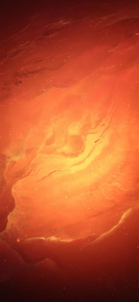 Orange nebula : iWallpaper