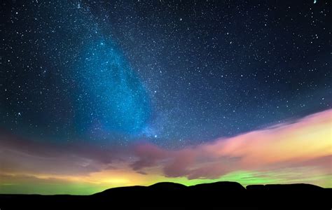 Northern Lights Sky Night Stars Wallpaper