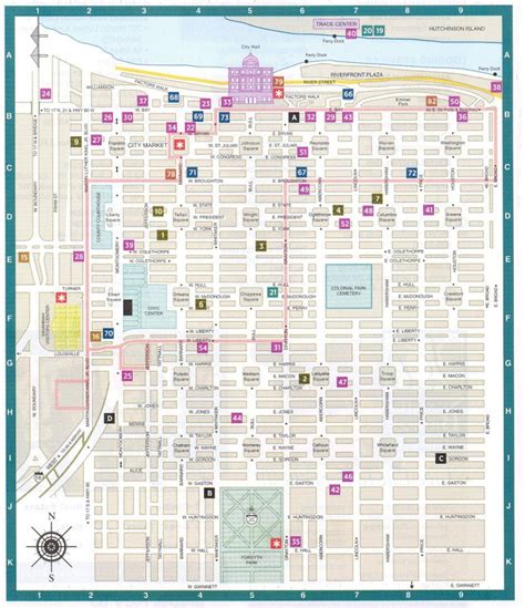 Printable Map Of Savannah Historic District