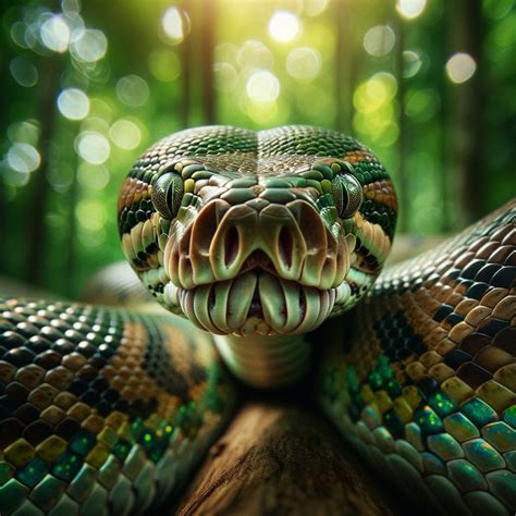 Majestic Python Snake in Natural Habitat | Exotic Wildlife Scene | AI ...