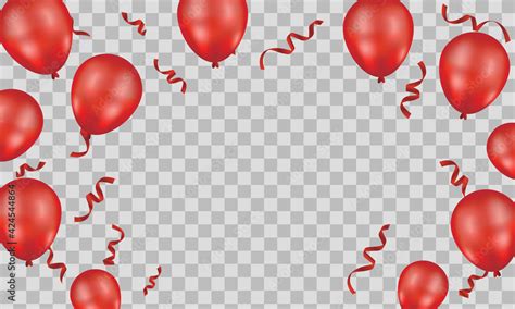 Happy Birthday balloons White celebration transparent background Stock ...