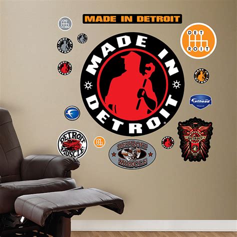 Made in Detroit Logo Wall Decal | Shop Fathead® for Made in Detroit Decor