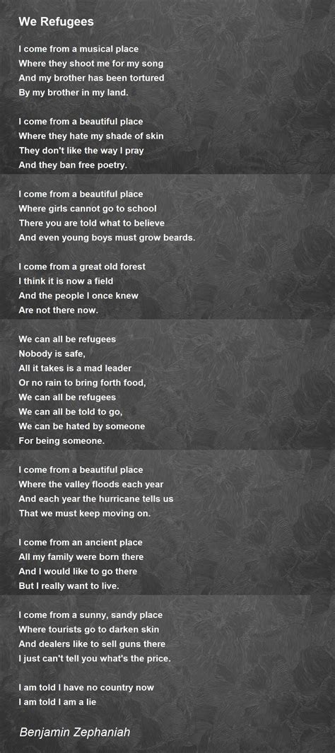 Refugees Poems - Best Poems For Refugees