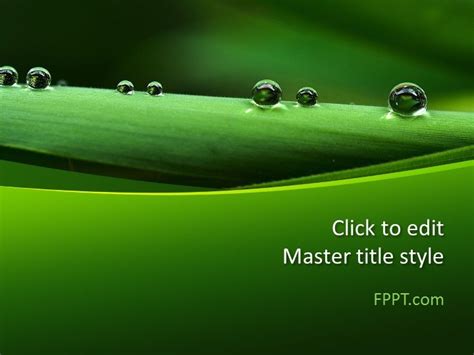 Free Green Leaf PPT Template - Free PowerPoint Templates