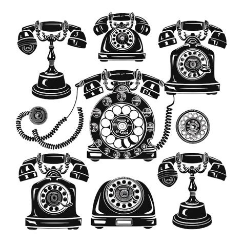 Premium Photo | Frame of Vintage Telephone Folk Art With Dial Pattern ...