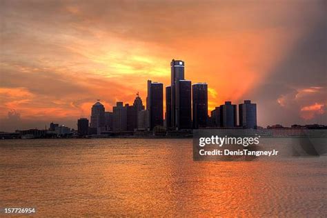 269 Detroit Skyline Sunset Stock Photos, High-Res Pictures, and Images ...