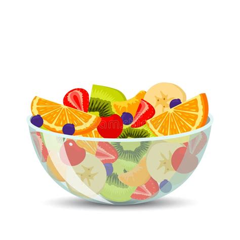 Fresh fruit salad stock vector. Illustration of loss - 88097948