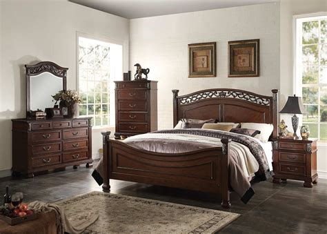 Acme Manfred Bedroom Set - Dark Walnut 22770Q-Bed-Set at Homelement.com