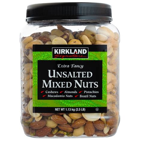 Kirkland Signature Extra Fancy Unsalted Mixed Nuts 2 x 1.13kg | Costco ...