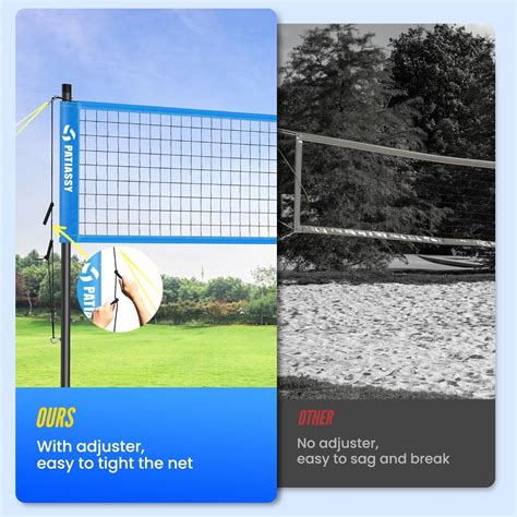 Patiassy Professional Volleyball Net Outdoor, Portable Volleyball Set ...