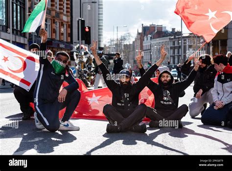 London, UK. 7 April 2023. Protest outside Israeli Embassy in London ...