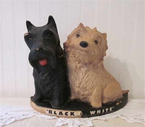 vintage Black & White Scotch Whisky Dogs Westie