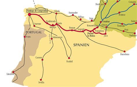 Camino de Santiago Routes in Spain