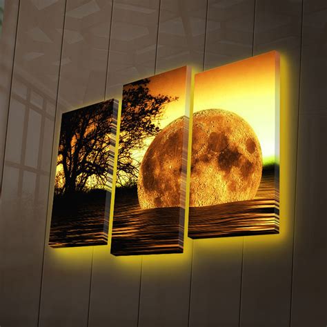 Moon Set - LED Canvas Art - Touch of Modern