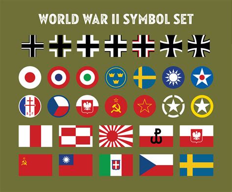 world war 2 markings vector pack 10951894 Vector Art at Vecteezy